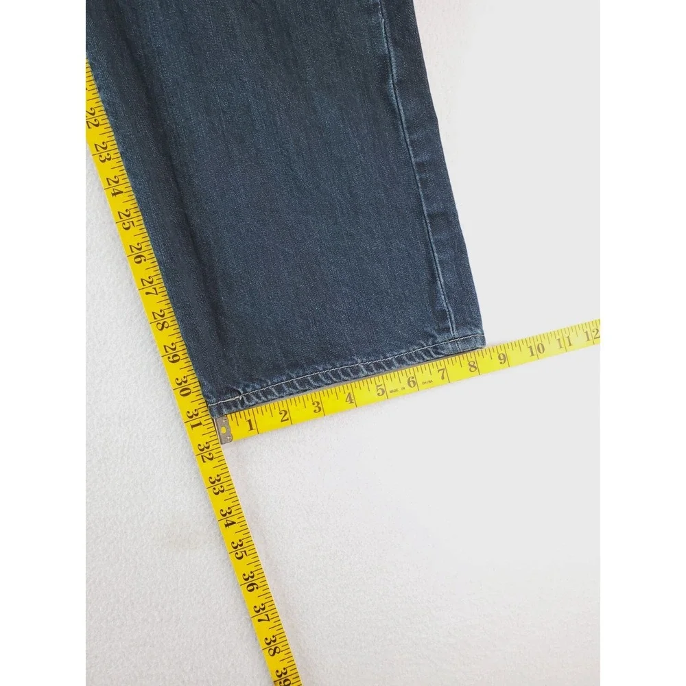 Levis 501 Jeans Mens 44x32 Blue Original Straight Button Fly Dark Wash Work Pant